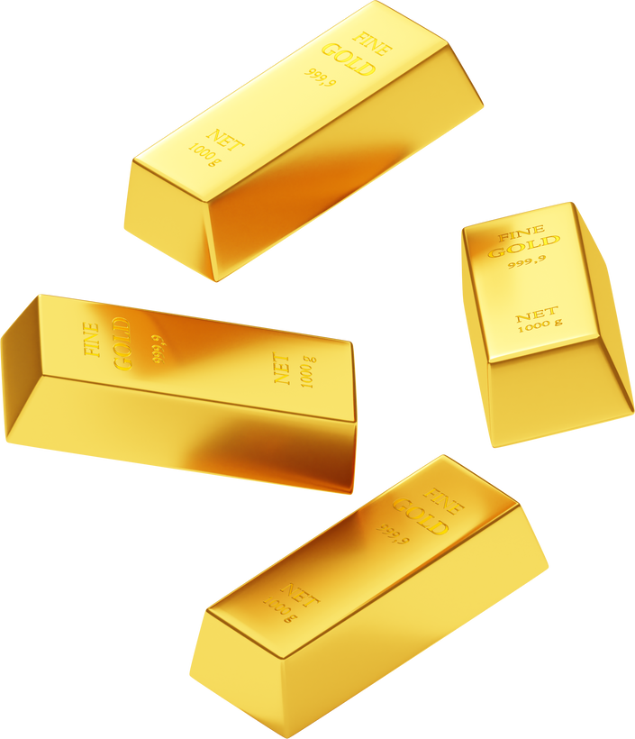 3D Gold Bar Icon